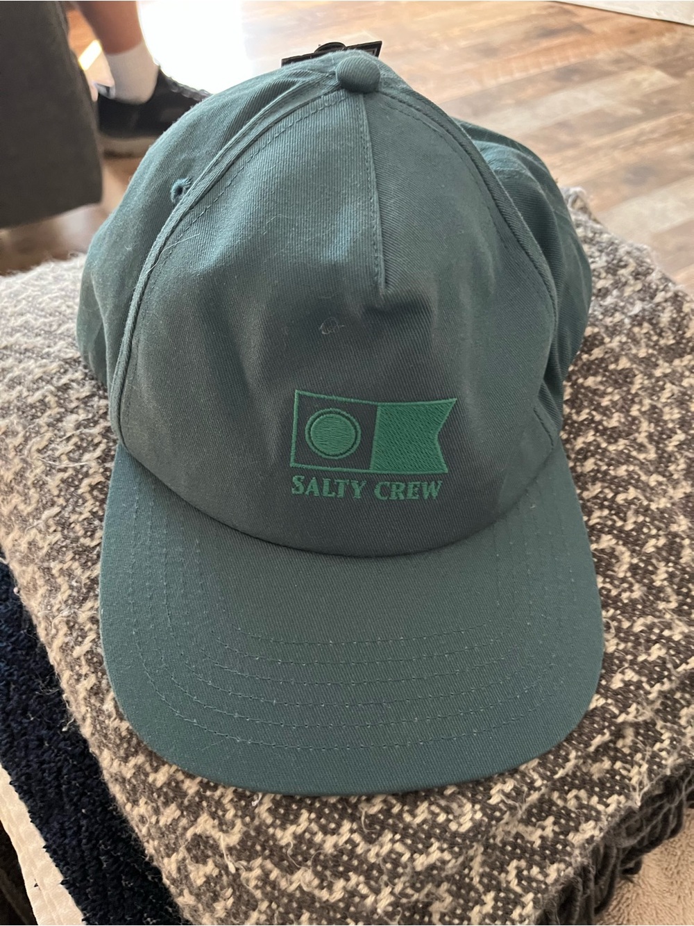 Globe Teal Green Embroidered 'Salty Crew' Baseball Cap